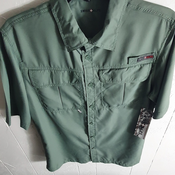 Brand New Mens Fishing Shirt Green - Picture 5 of 6